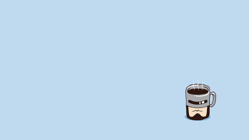 Steaming Coffee Mug — Light Blue, Calm