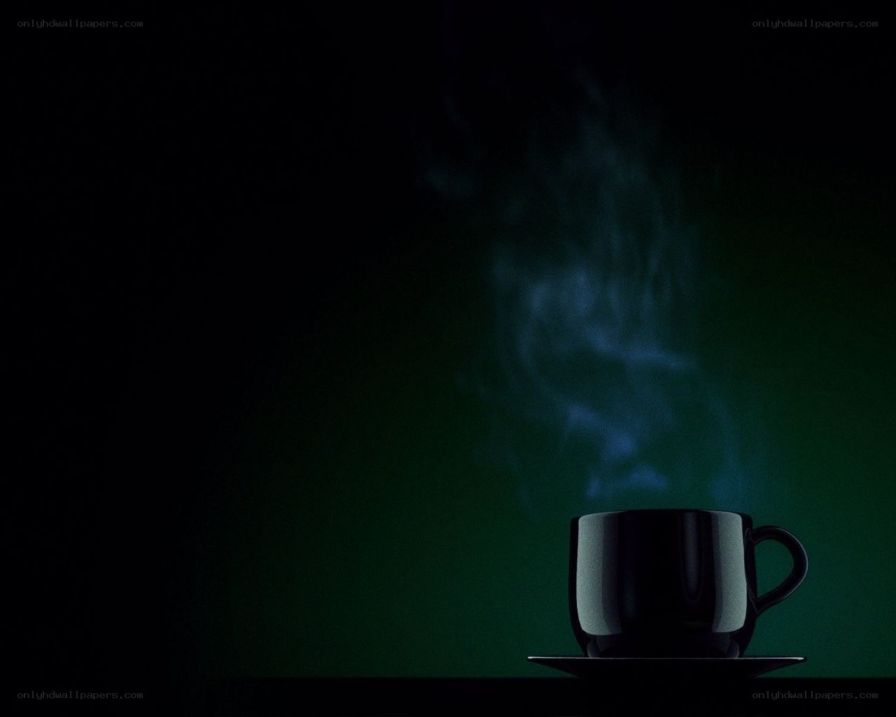 steaming cup of coffee