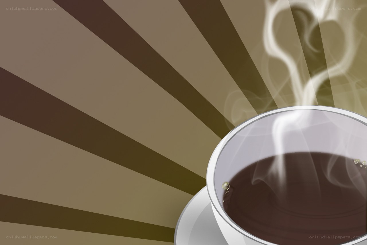 steaming cup of coffee