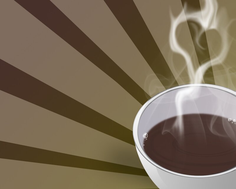 Steaming Cup of Coffee — Brown