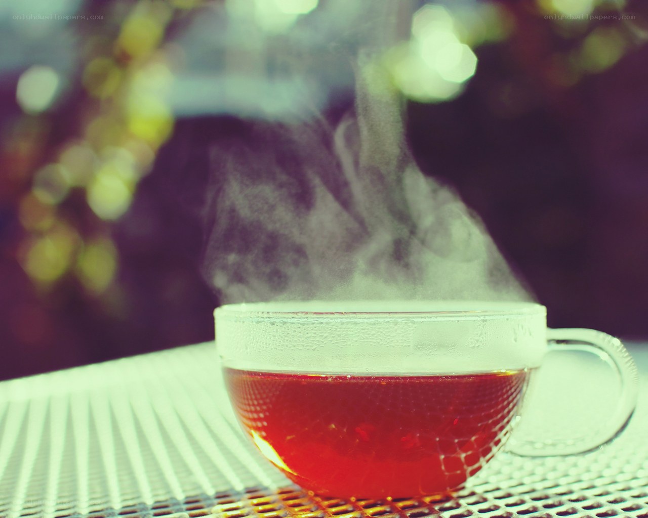 steaming cup of tea