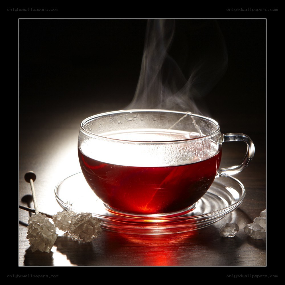steaming cup of tea