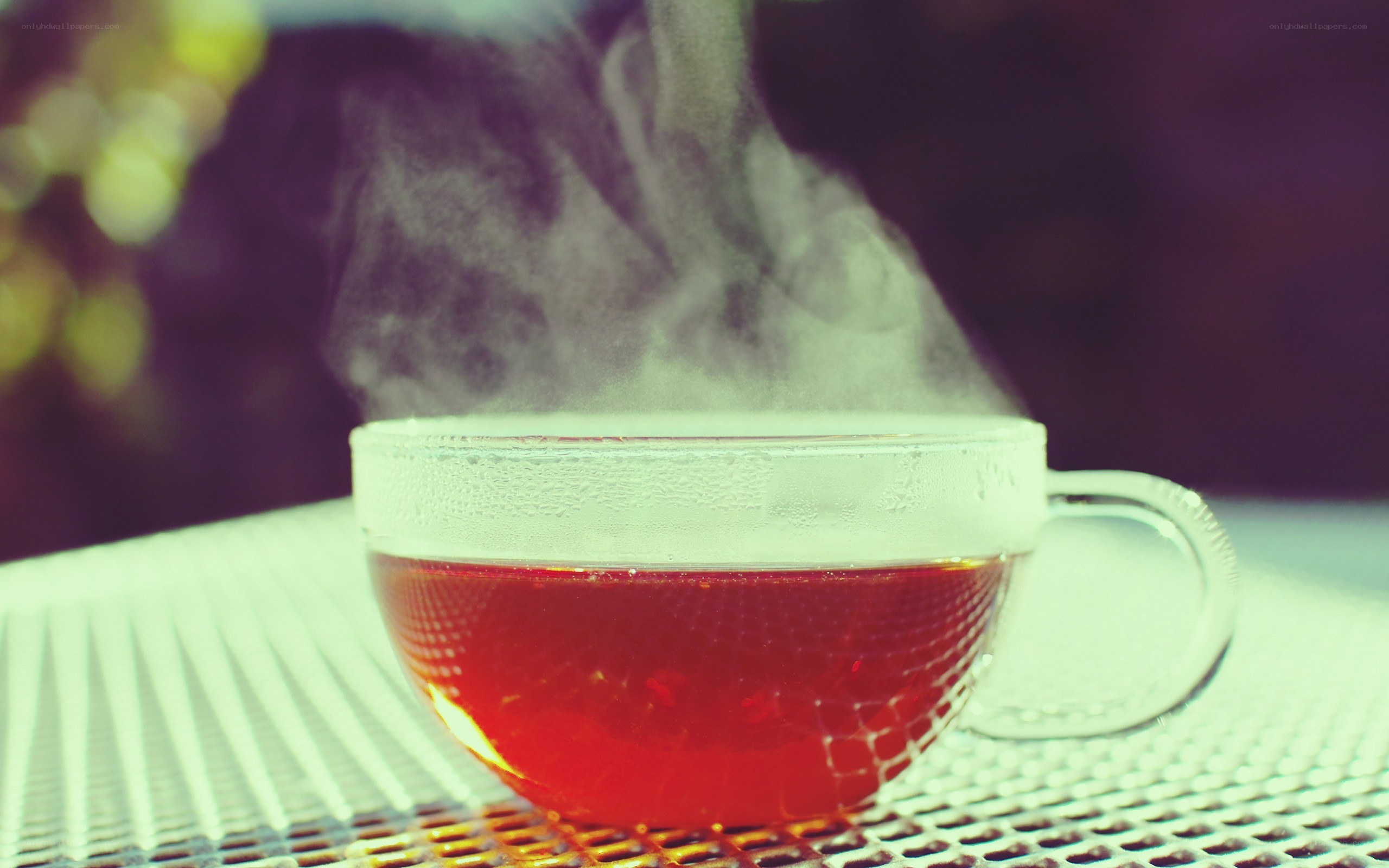 steaming cup of tea