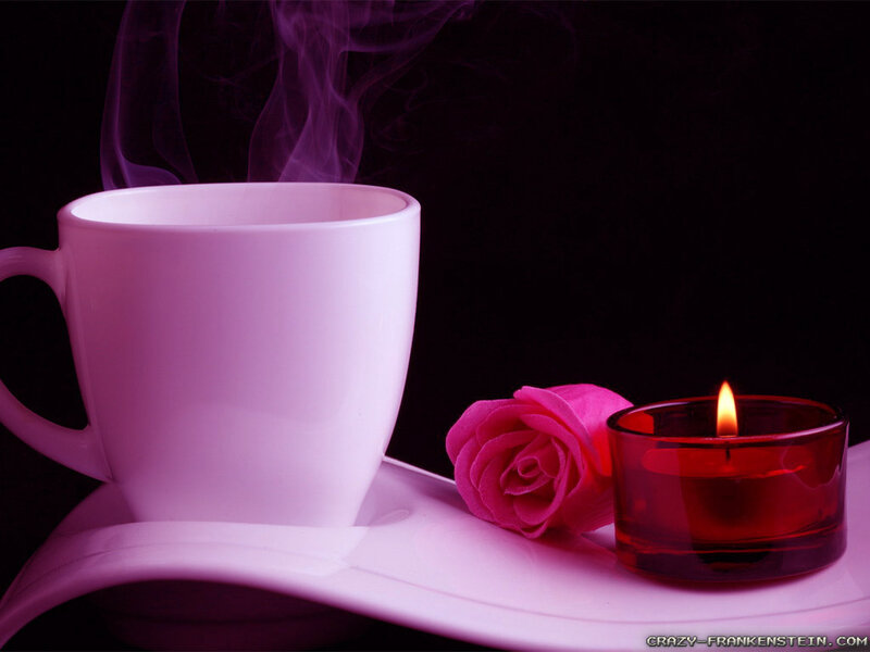 Steaming Cup with Rose