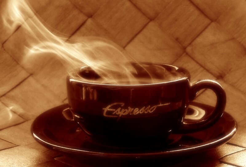 Steaming Espresso Cup — Brown