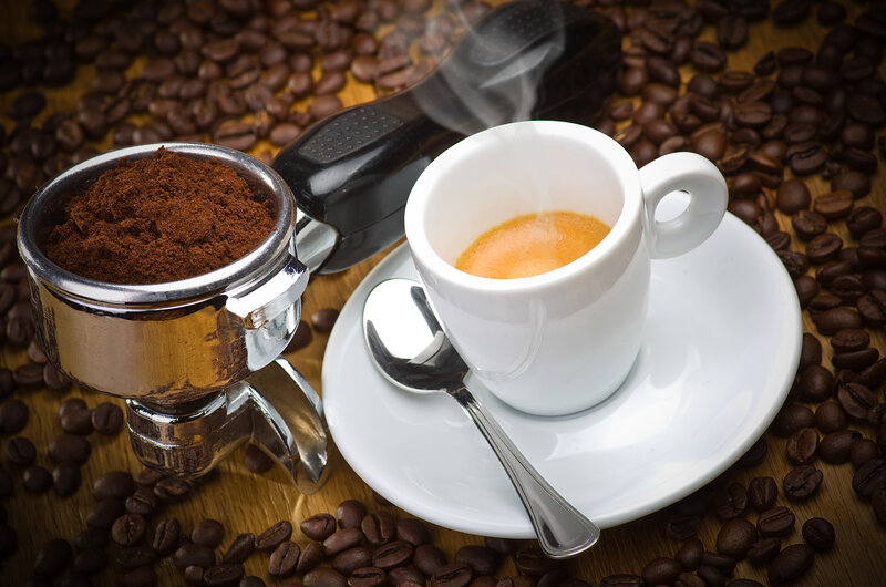 Steaming Espresso Cup — Brown, Warm, Photograph