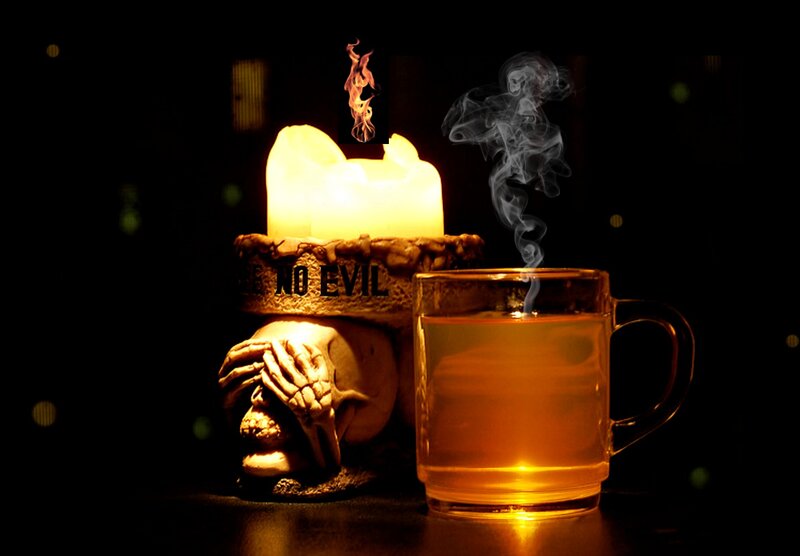 Steaming Mug and Candle