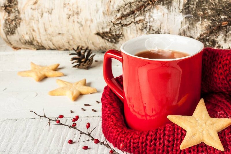Steaming Mug on Scarf