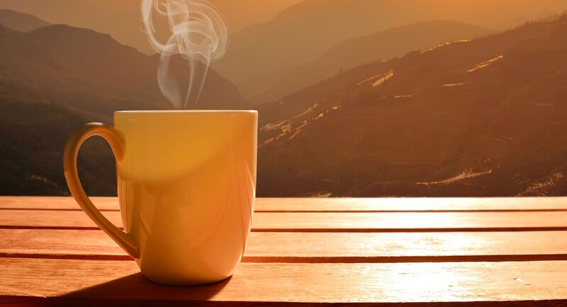 Steaming Mug on Table