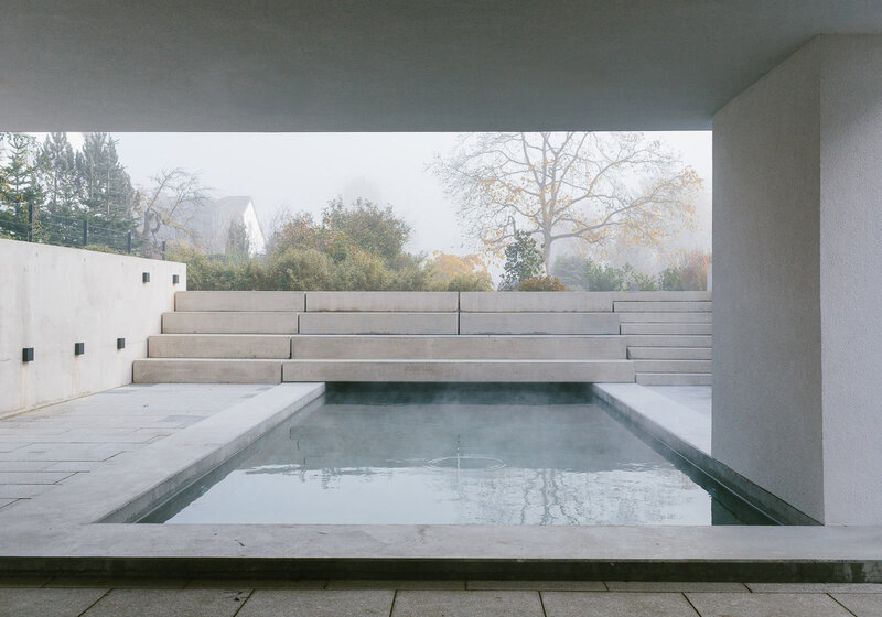 Steaming Pool with Steps