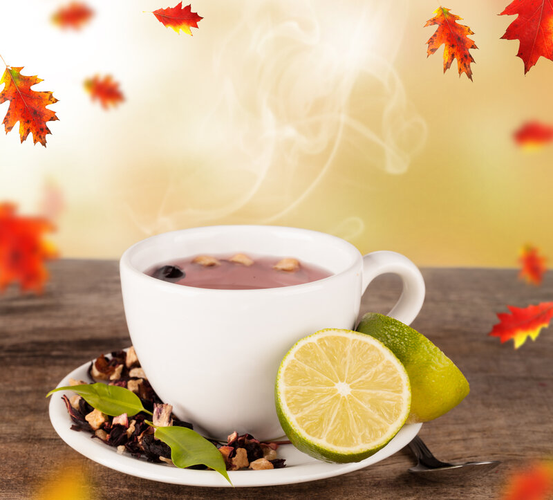 Steaming Tea Cup — White