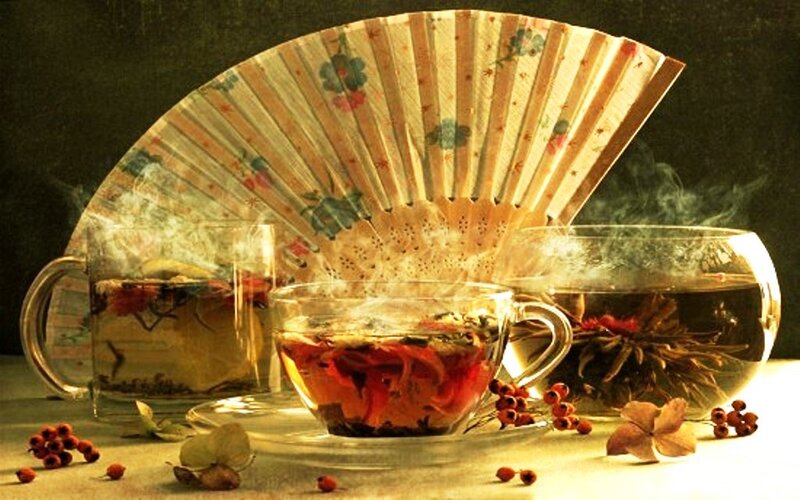 Steaming Tea Cups