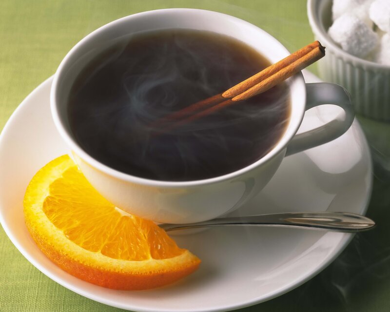 Steaming Tea with Cinnamon — White, Warm, Morning