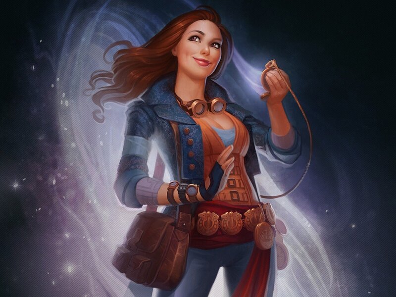 steampunk adventurer with goggles