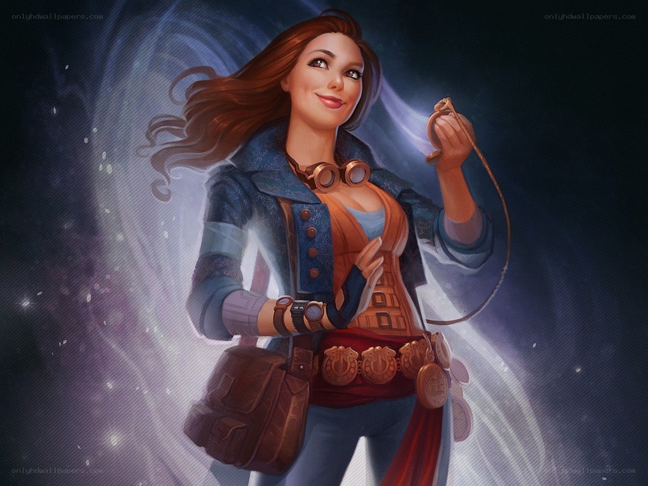 steampunk adventurer with goggles
