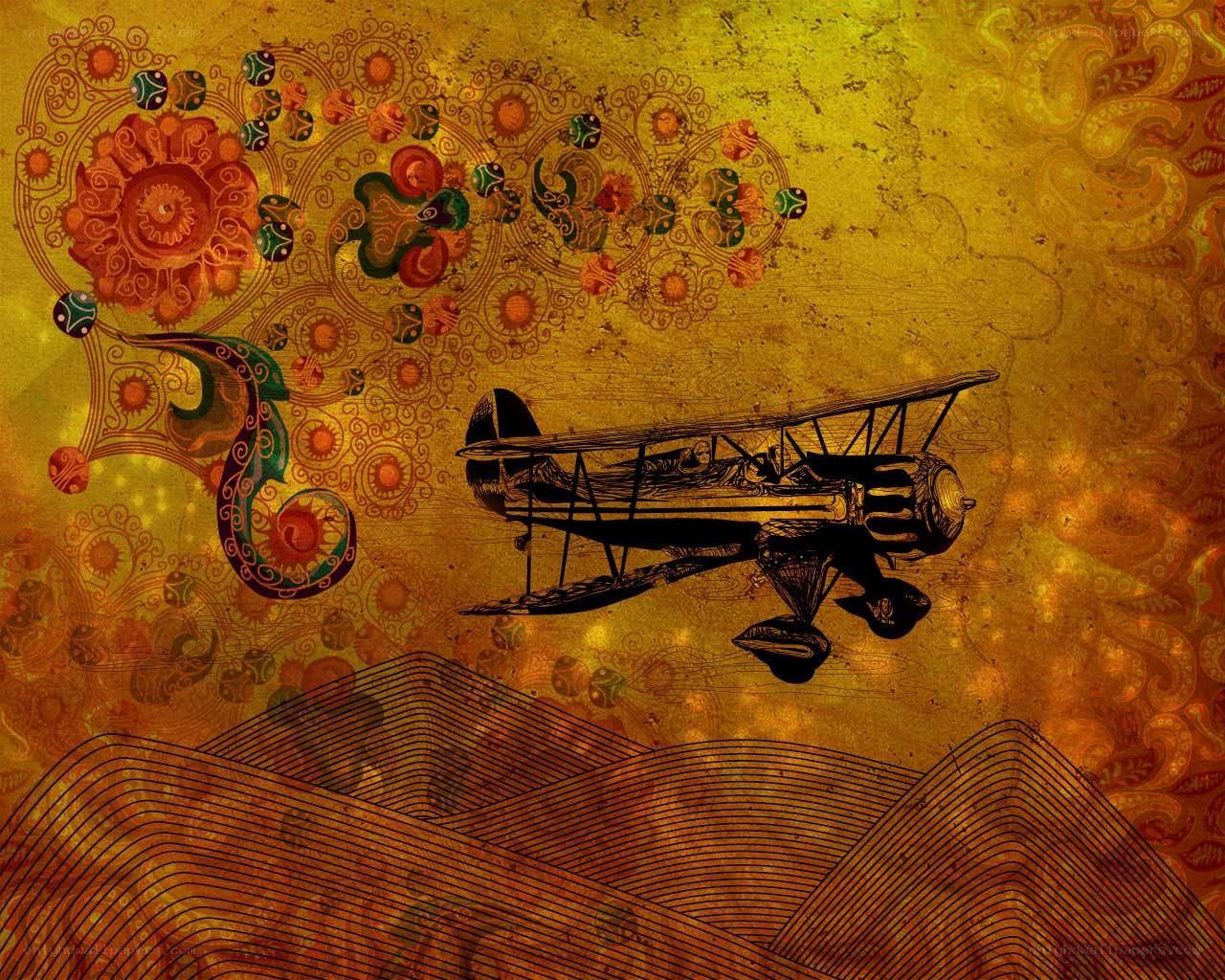 Steampunk Airplane Flight