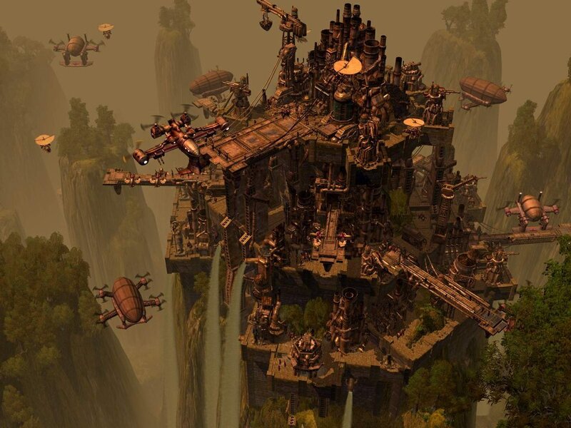 Steampunk Airship Base