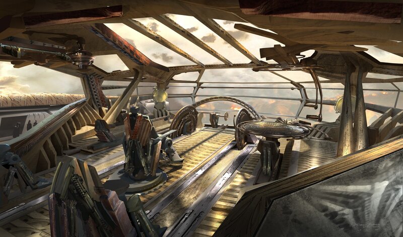 steampunk airship cockpit