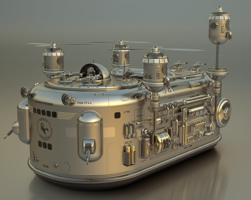 Steampunk airship design
