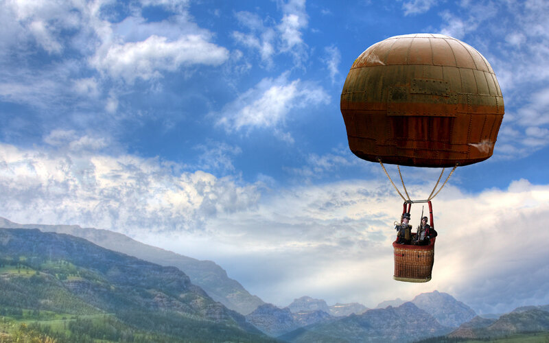 Steampunk Airship Flight