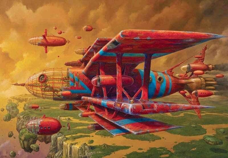 Steampunk Airship — Red