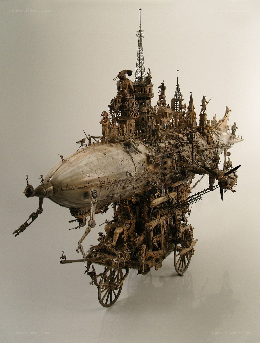 Steampunk airship sculpture