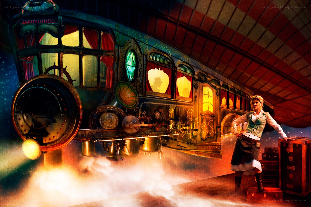 steampunk airship traveler