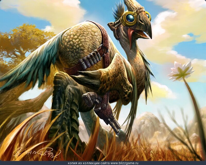Steampunk bird creature