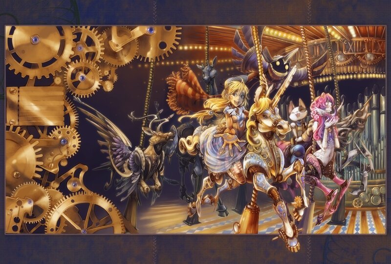 Steampunk carousel fantasy