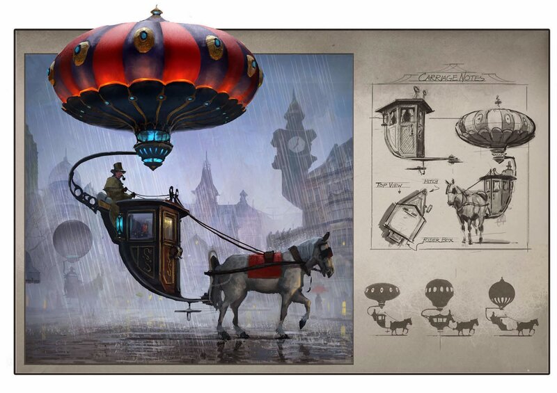 Steampunk Carriage — Red