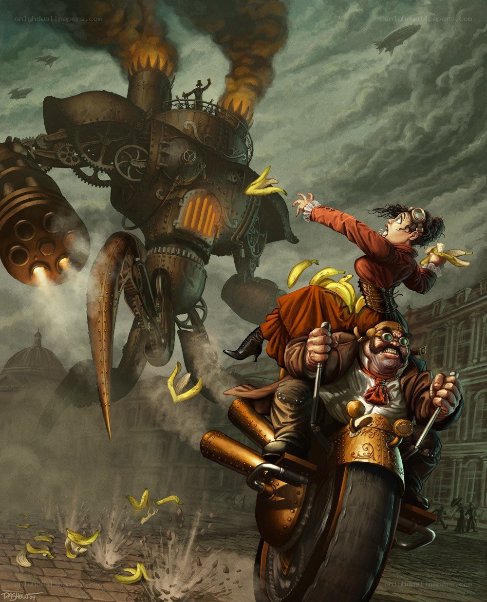 Steampunk chaos on the streets
