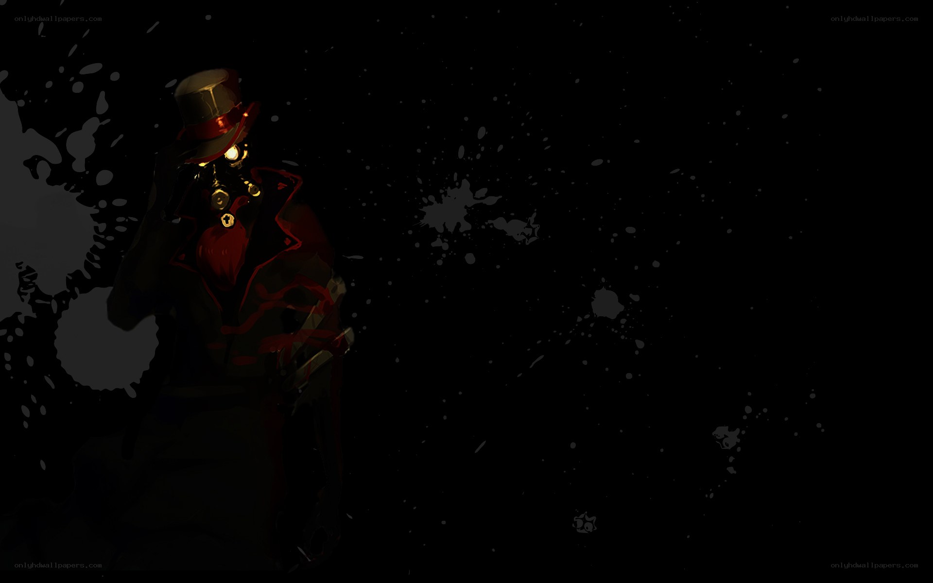 steampunk character with gas mask