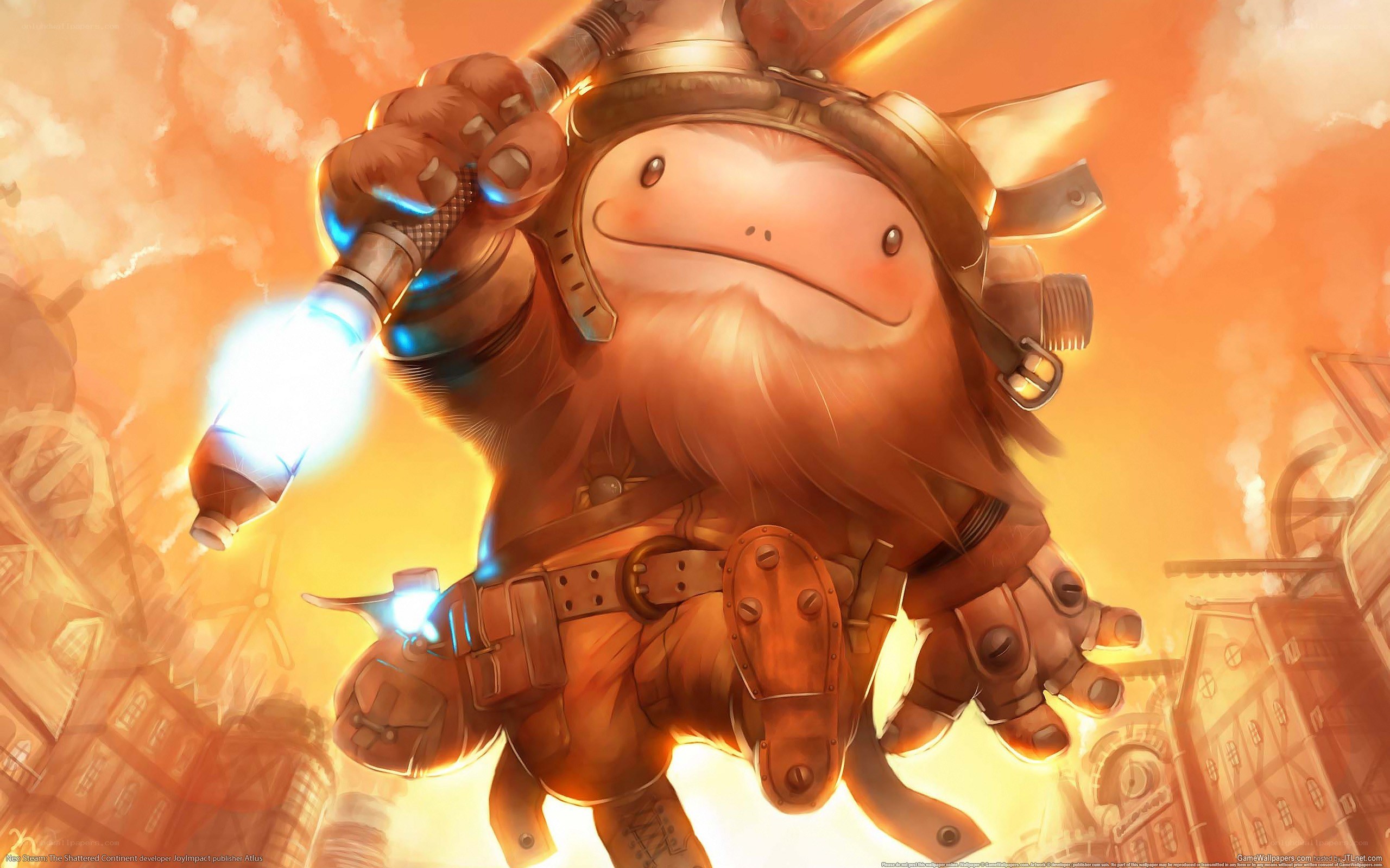 steampunk character with weapon