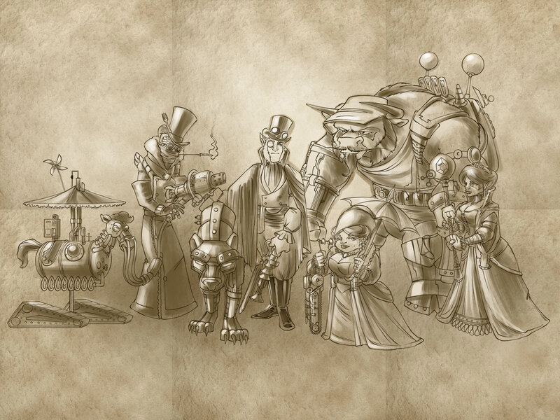 Steampunk Characters Group
