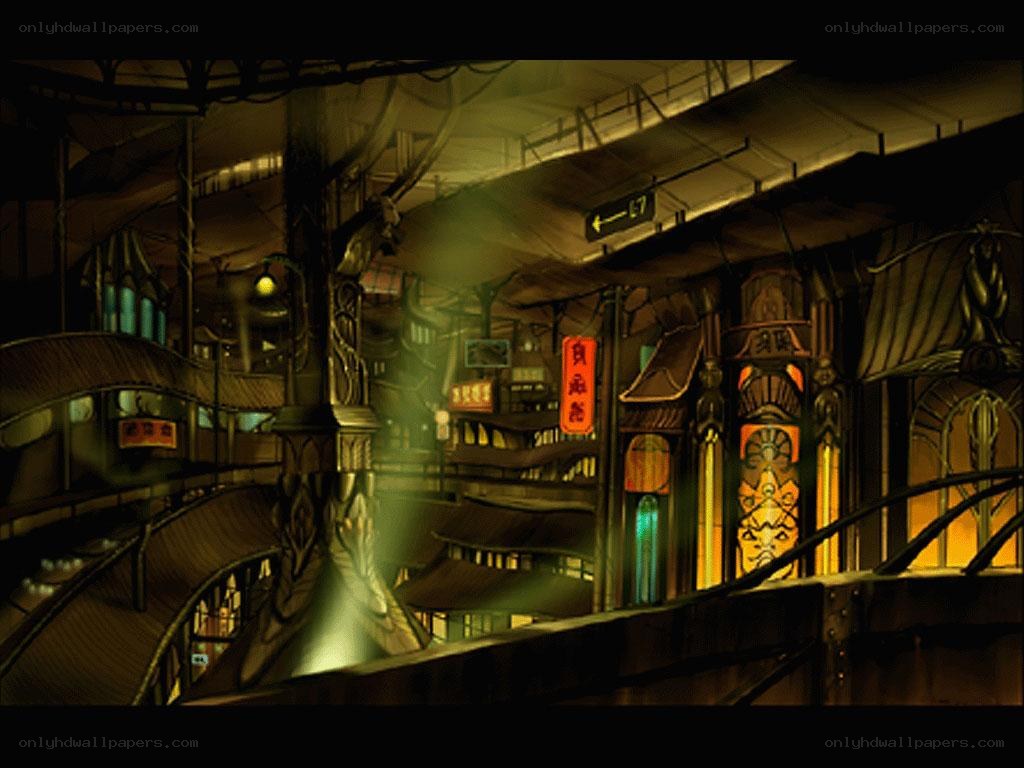 steampunk city market