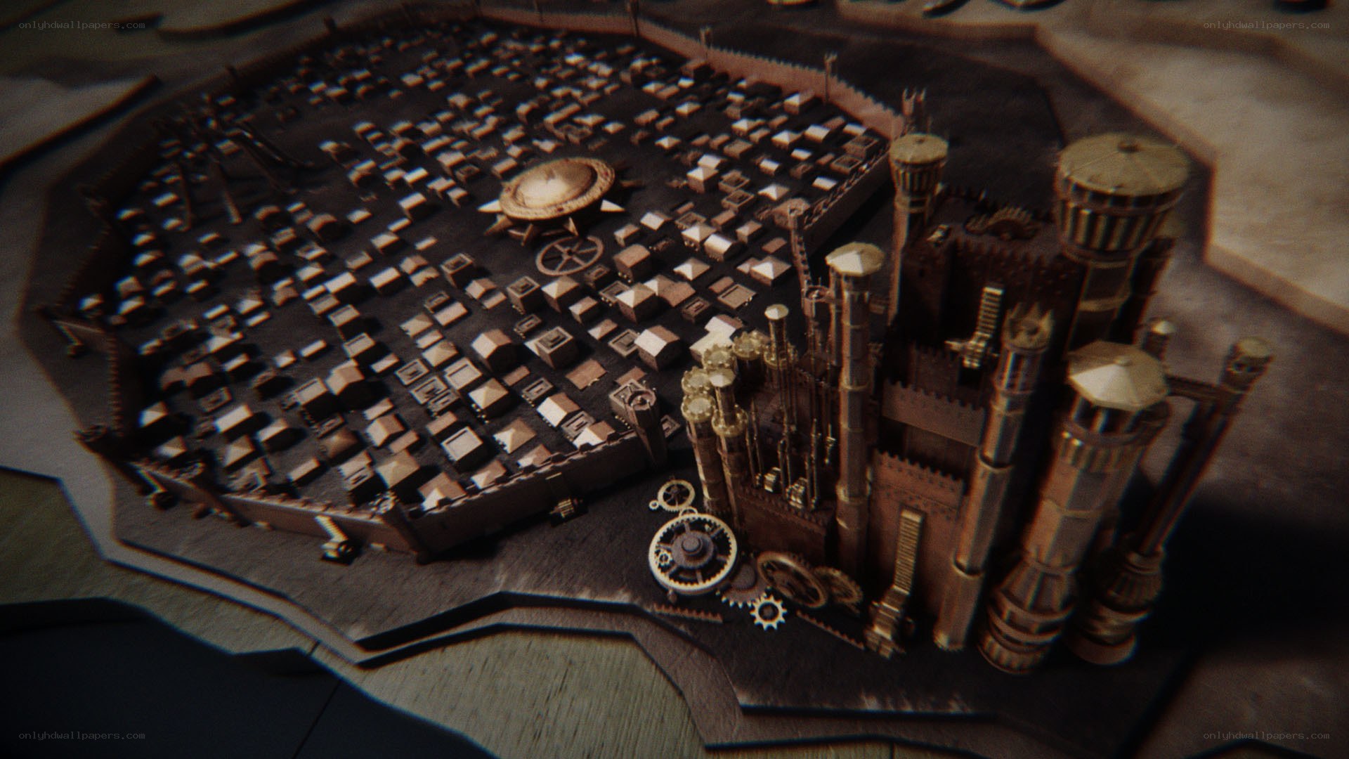 steampunk city model