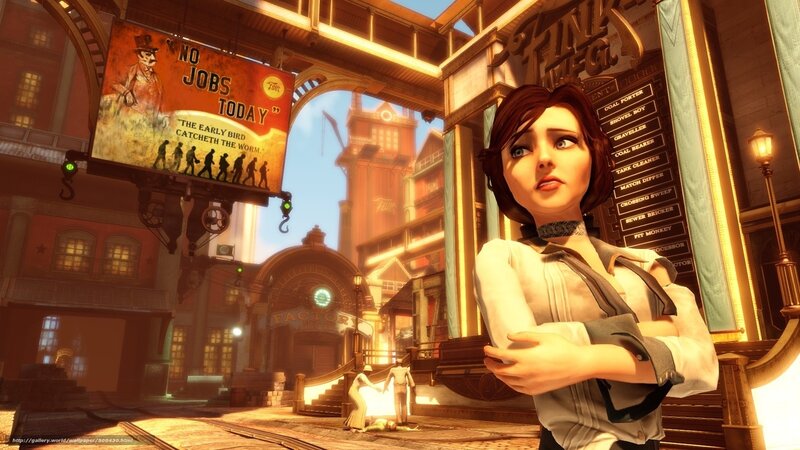 Steampunk city scene