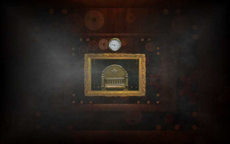 steampunk clock and frame