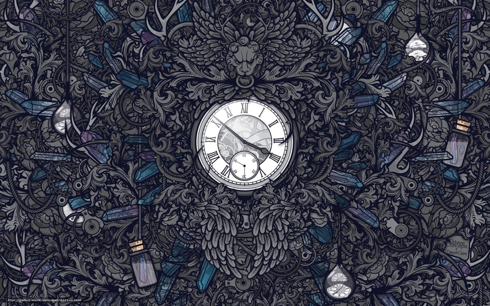 steampunk clock artwork