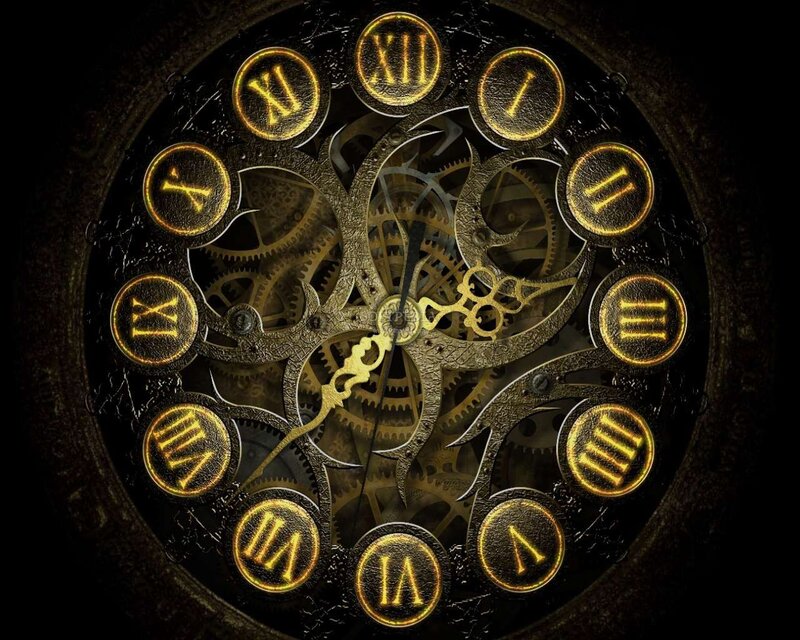 Steampunk Clock Mechanism — Black