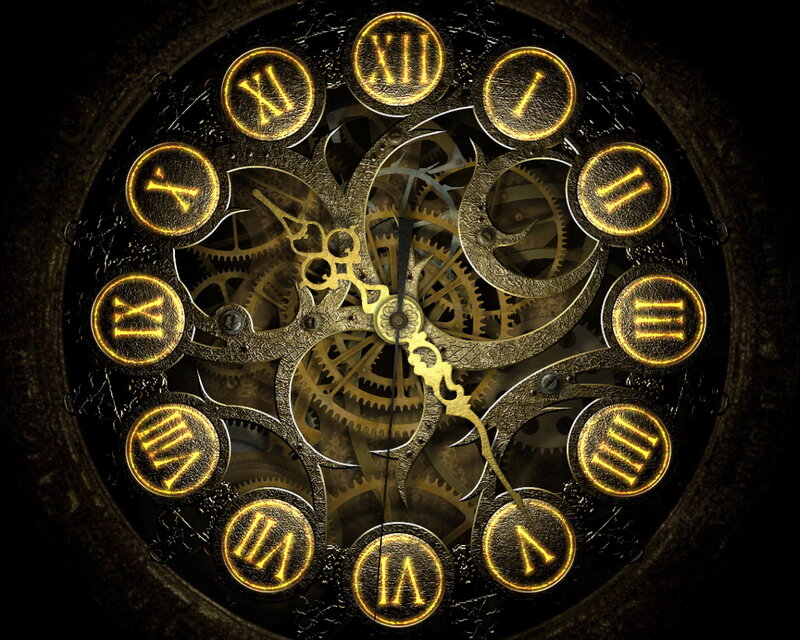 Steampunk Clock Mechanism — Gold