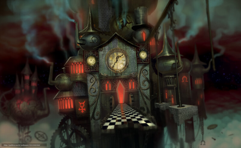 steampunk clock tower castle