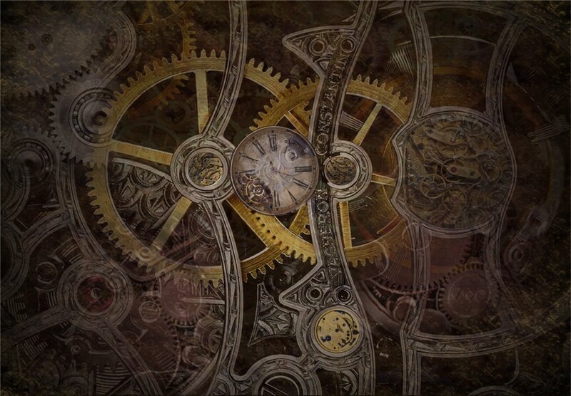 Steampunk Clockwork Mechanism — Brown