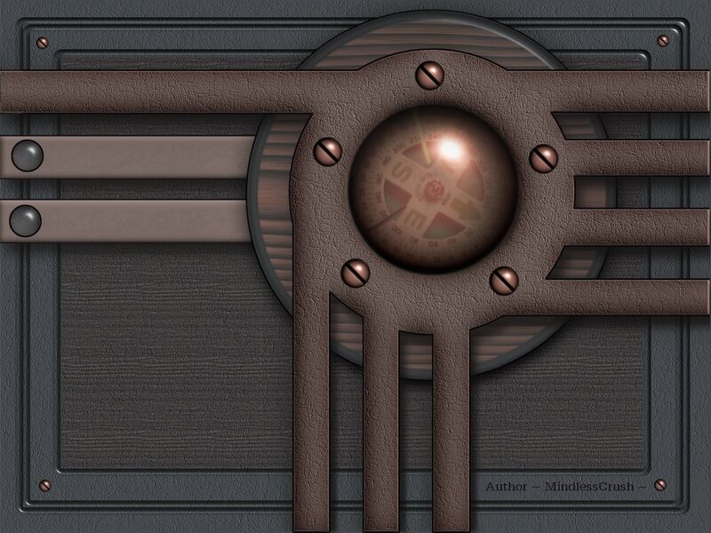 Steampunk Compass Panel