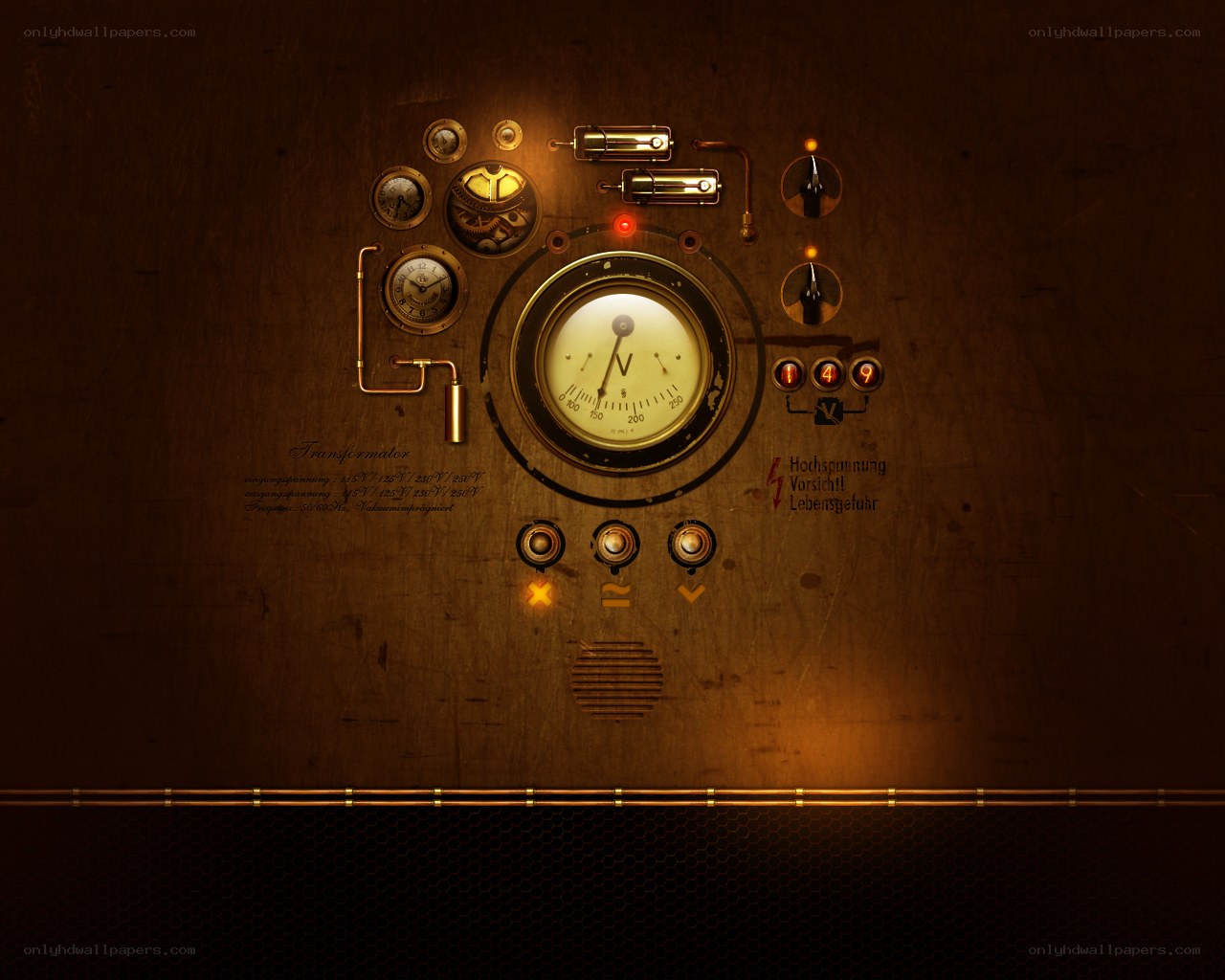 steampunk control panel