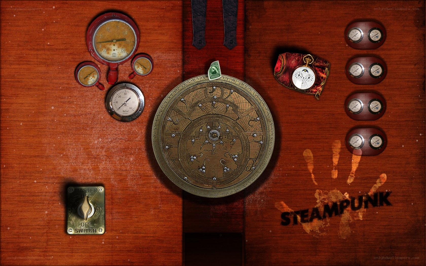 steampunk control panel