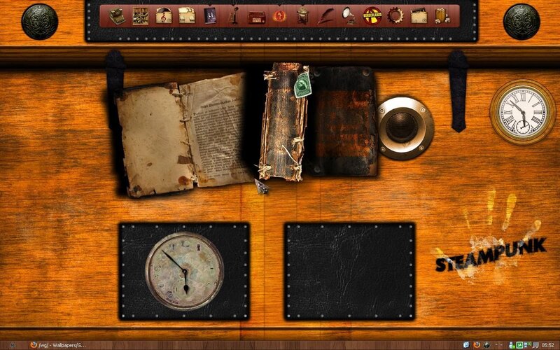 Steampunk Desktop Interface