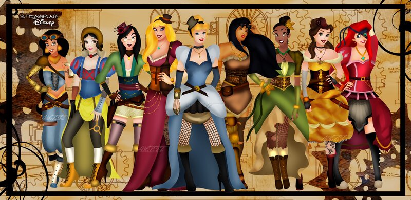 Steampunk Disney Princesses