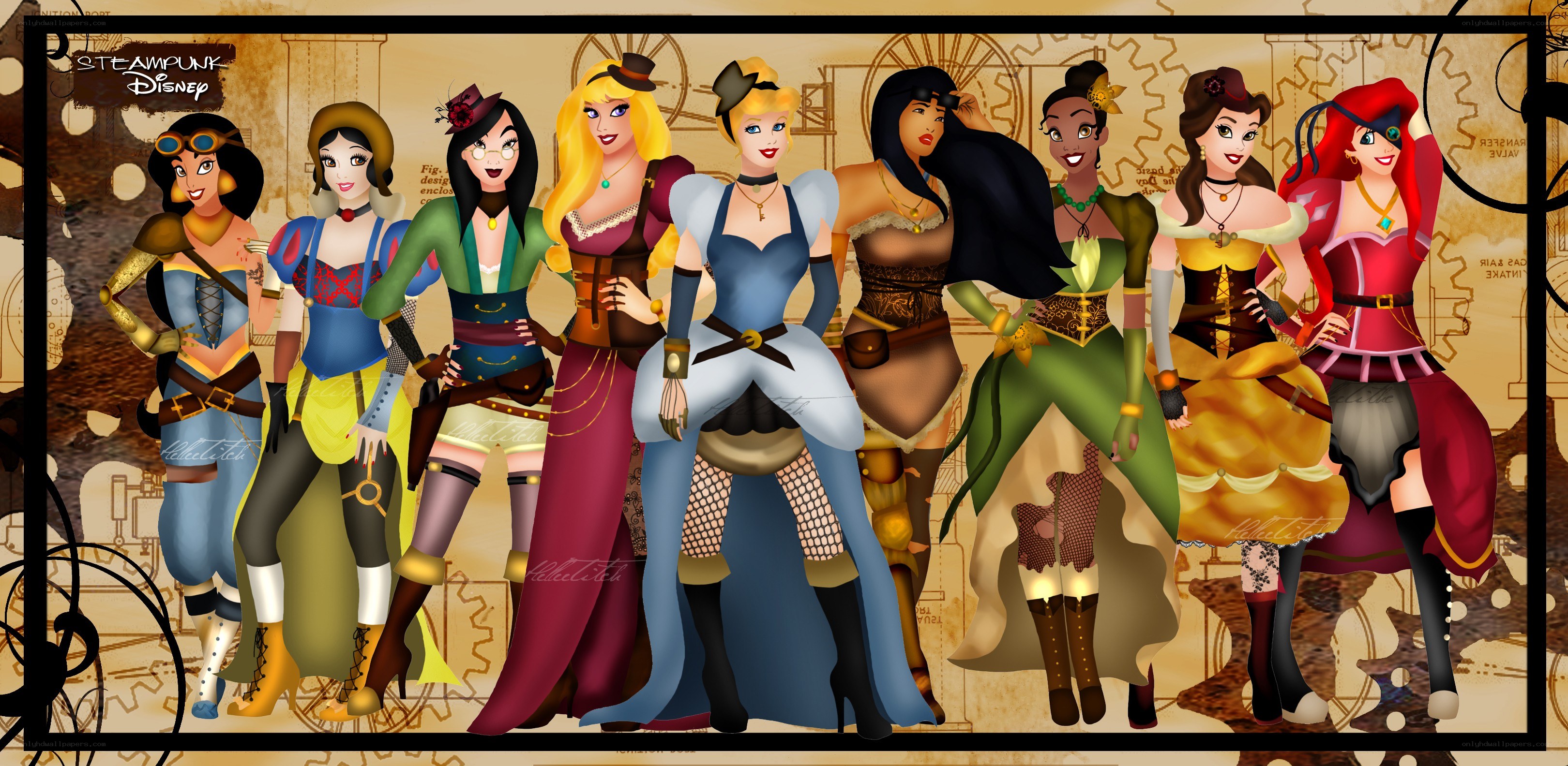 Steampunk Disney Princesses