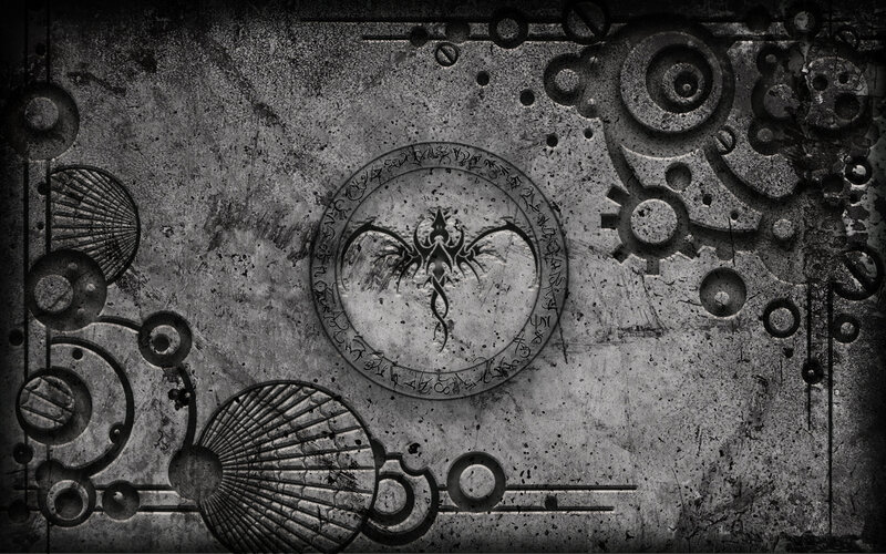 steampunk dragon emblem